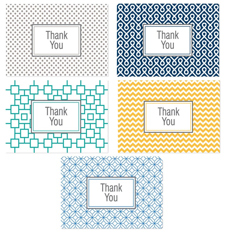 Stonehouse Collection Thank You Postcards - 5 Fun Designs, 50 Postcards Per Pack - 4" x 6" Postcards - Image 1